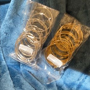 silver and gold hoop earrings